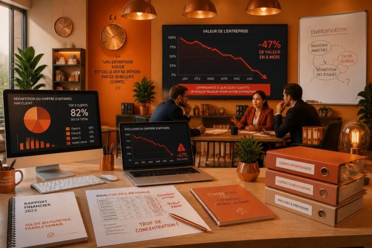 découvrez comment la dépendance excessive à quelques clients peut fragiliser une entreprise performante et mettre en péril sa valeur, et apprenez à diversifier votre portefeuille pour assurer une croissance durable.
